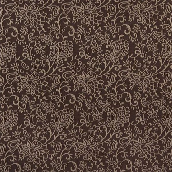 Designer Fabrics Designer Fabrics B603 54 in. Wide Brown; Contemporary Floral Jacquard Woven Upholstery Fabric B603 - main